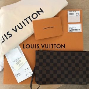 Louis Vuitton Neverfull Damien Ebene Zipped Pouch